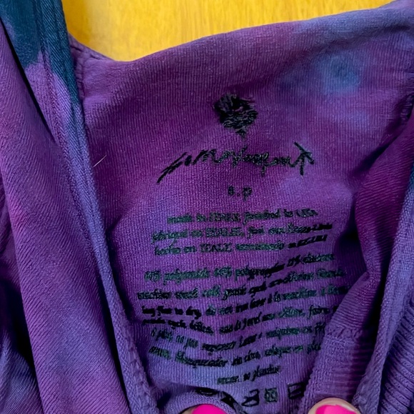 Hand tie-dyed free people good karma wide leg jumpsuit - Picture 2 of 7